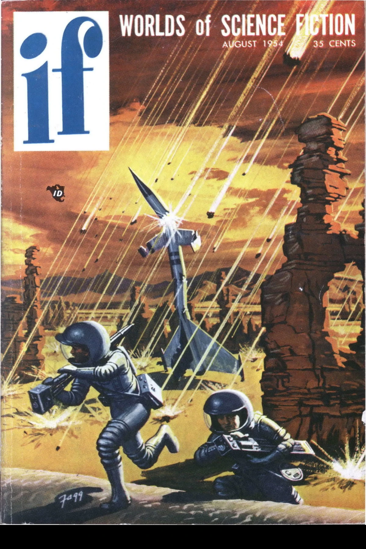 IF WORLDS of SCIENCE FICTION August 1954 pp 434 Джоунс Рэймонд Фишер