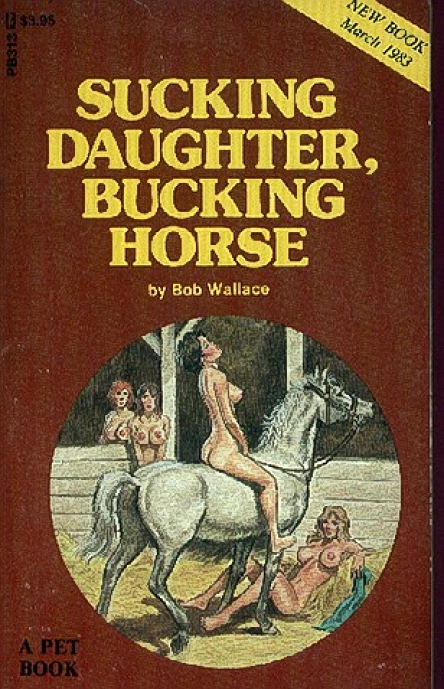 Sucking daughter bucking horse
