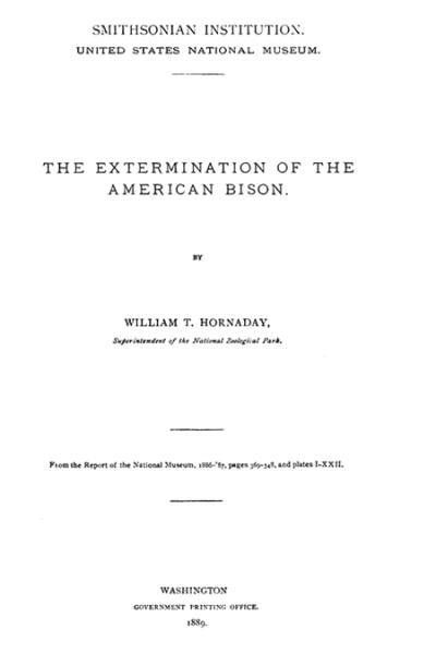 The Extermination of the American Bison
